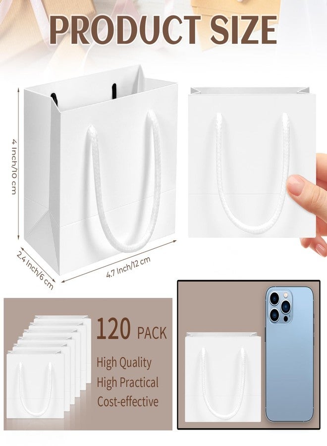 ISUSSER 20 Pack 4.7 x 2.4 x 4 Inches Extra Small Gift Bags, Mini Gift Wrap Paper Bags with Handles for Birthday Gifts, Baby Shower, Weddings, Party Favors, Graduation, Holidays, Celebrations - Image 2